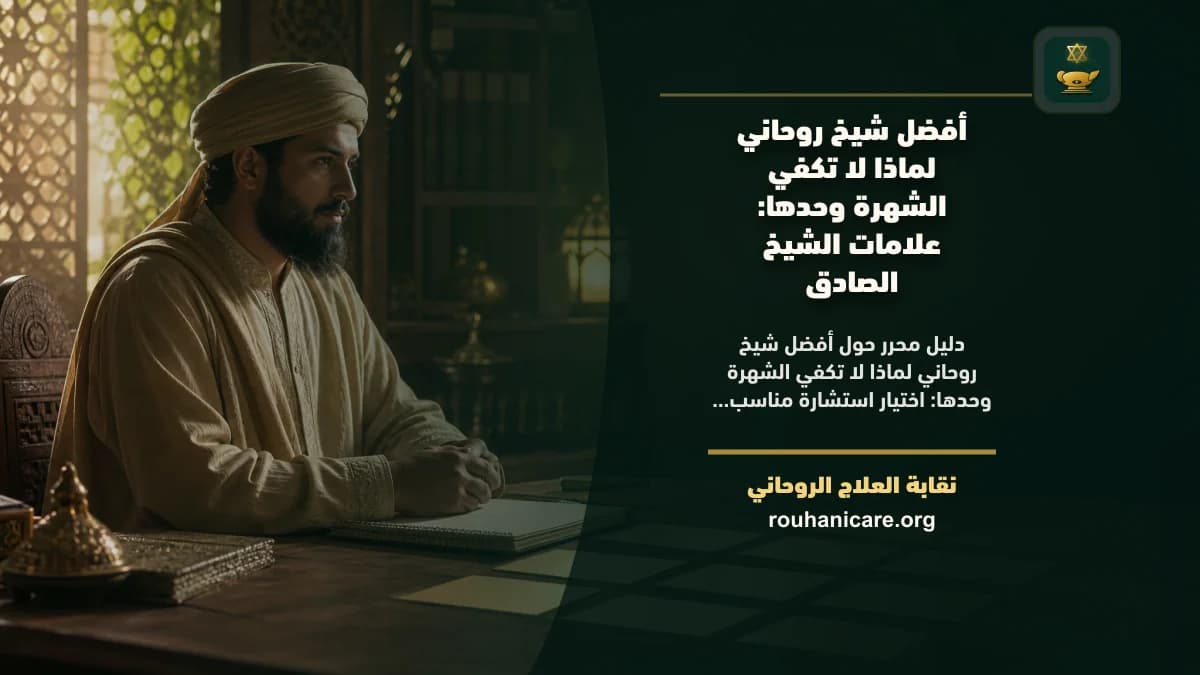 أفضل شيخ روحاني لماذا لا تكفي الشهرة وحدها: كيف تختار استشارة روحانية بخصوصية؟