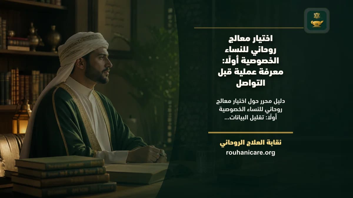 اختيار معالج روحاني للنساء الخصوصية أولًا: دليل اختيار هادئ ومسؤول