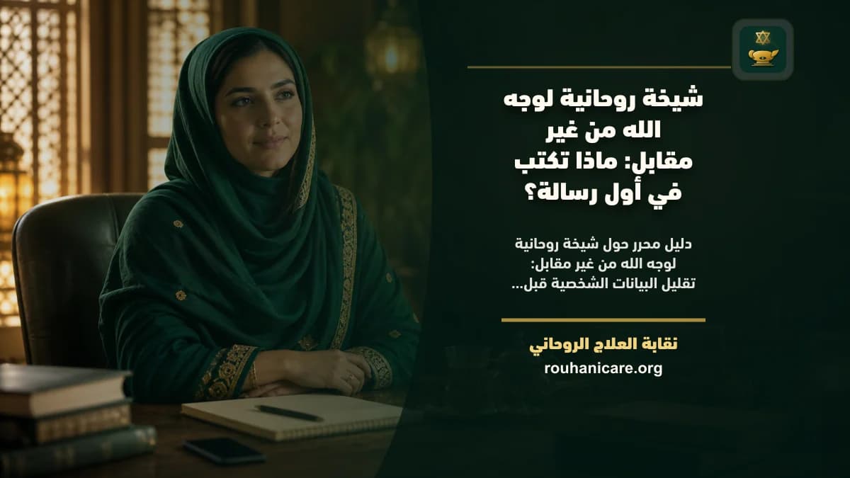 شيخة روحانية لوجه الله من غير مقابل: كيف تختار استشارة روحانية بخصوصية؟