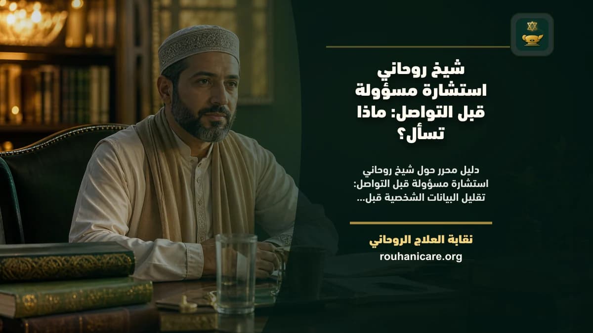 شيخ روحاني استشارة مسؤولة قبل التواصل: كيف تختار استشارة روحانية بخصوصية؟