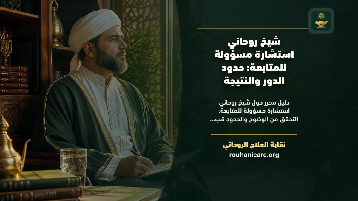 شيخ روحاني استشارة مسؤولة للمتابعة: كيف تختار استشارة روحانية بخصوصية؟