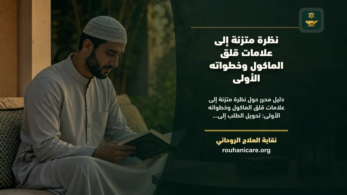 علامات قلق الماكول: دليل استشارة روحانية مسؤولة