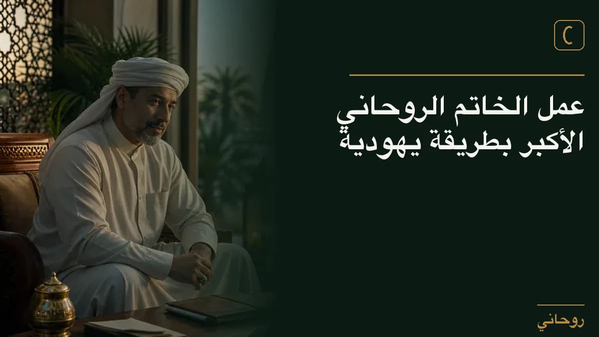 عمل الخاتم الروحاني الأكبر بطريقة يهودية