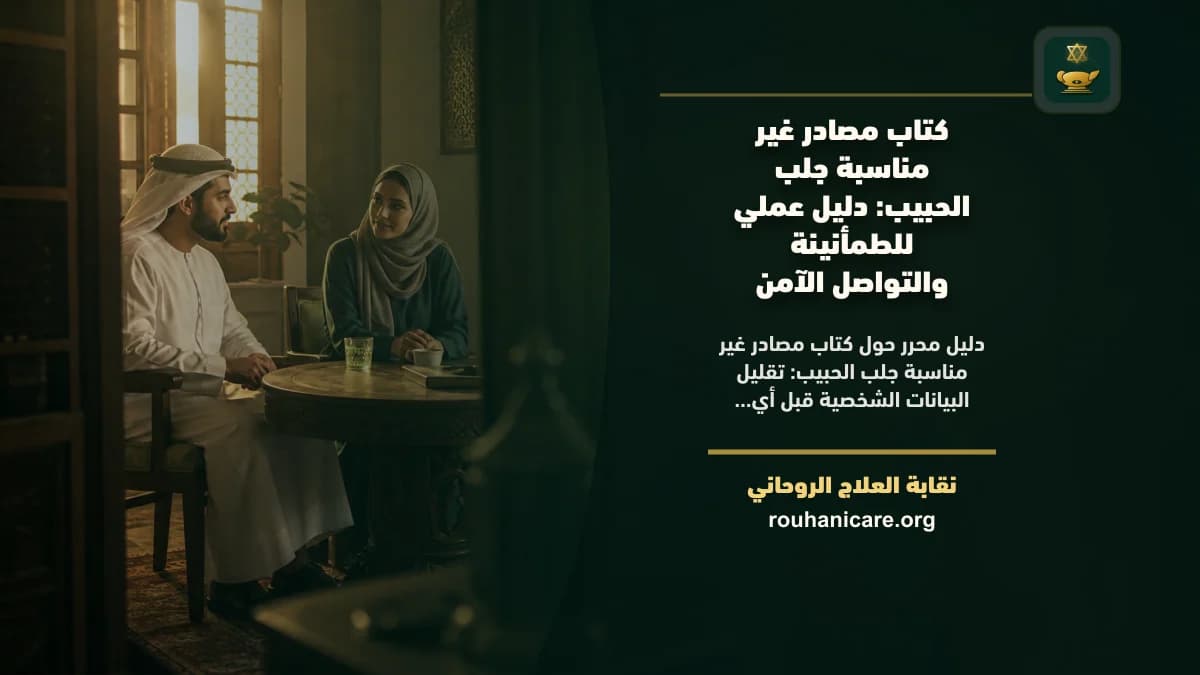 كتاب مصادر غير مناسبة جلب الحبيب: استشارة روحانية للصلح والسكينة