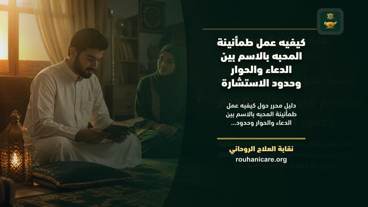 كيفيه عمل طمأنينة المحبه بالاسم: دليل استشارة روحانية مسؤولة