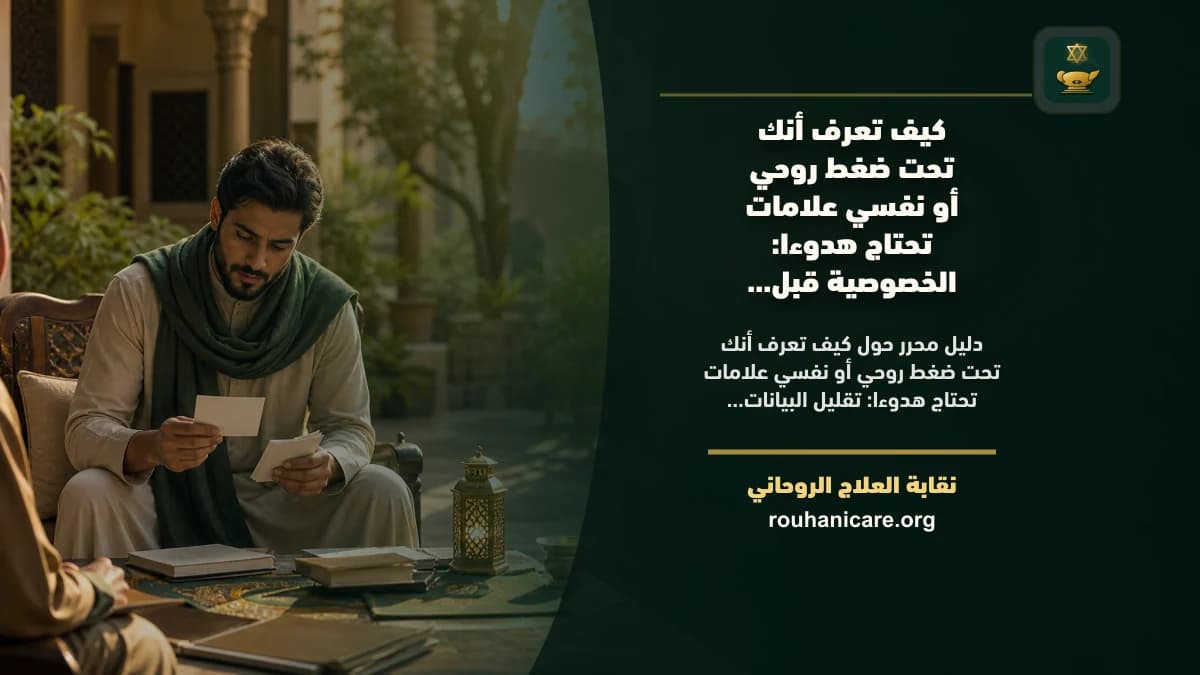 كيف تعرف أنك تحت ضغط روحي أو نفسي علامات تحتاج هدوءا: دليل استشارة روحانية مسؤولة