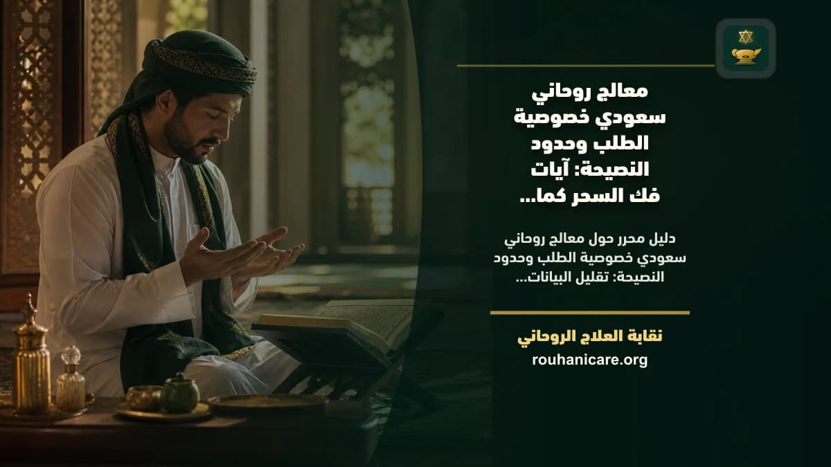 معالج روحاني سعودي خصوصية الطلب وحدود النصيحة: استشارة روحانية موثوقة وسرية