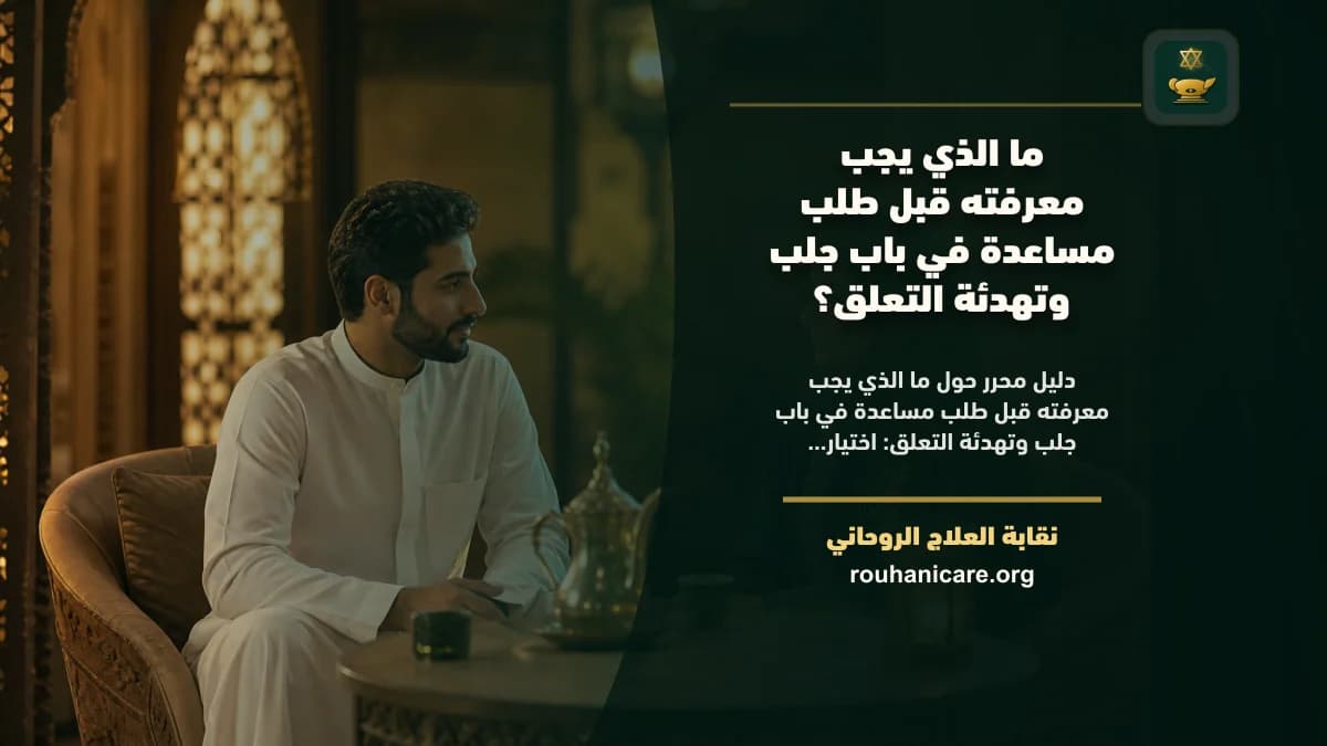 باب جلب وتهدئة التعلق: استشارة روحانية للصلح والسكينة