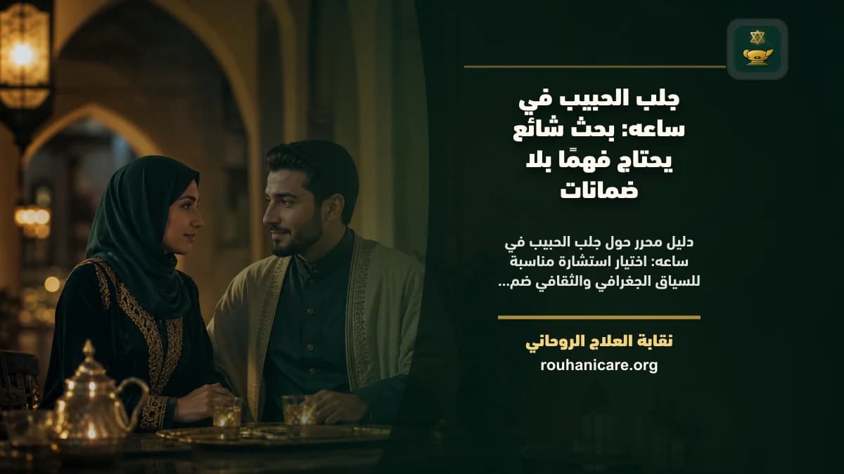 جلب الحبيب في ساعه بلا ضمانات: استشارة روحانية للصلح والسكينة