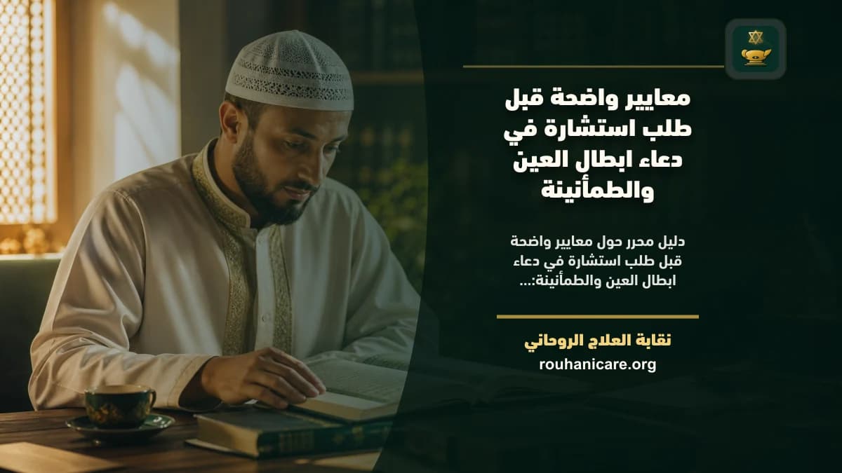 دعاء ابطال العين والطمأنينة: فهم روحاني هادئ بلا وعود مبالغ فيها