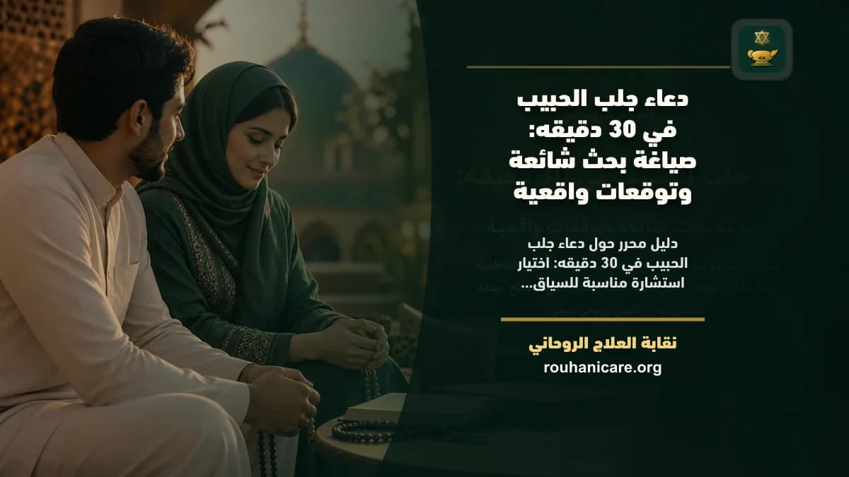 دعاء جلب الحبيب في 30 دقيقه بلا وعود: فهم روحاني هادئ بلا وعود مبالغ فيها