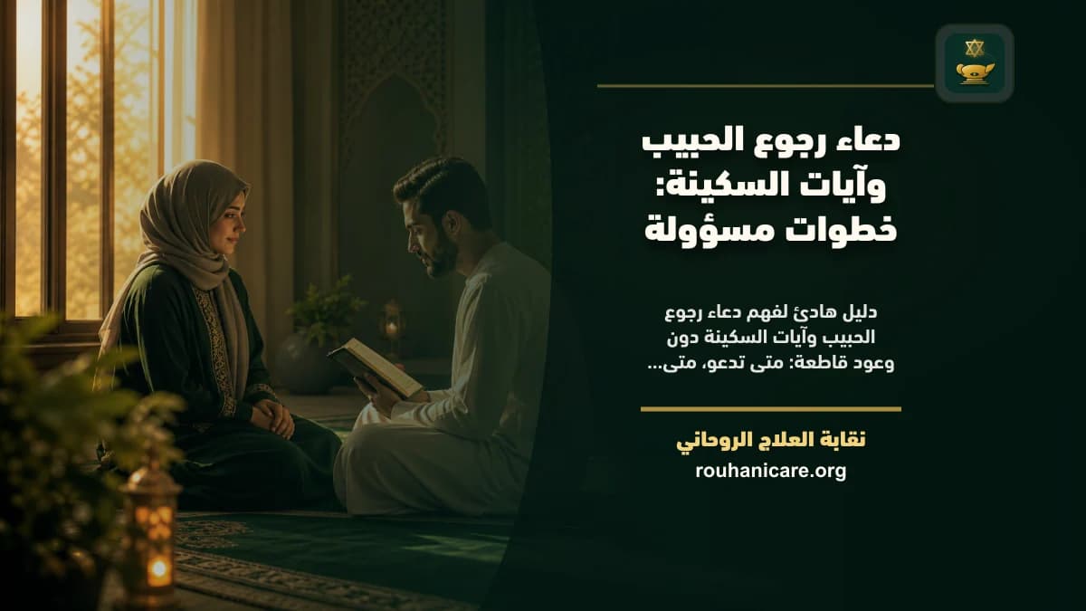 دعاء رجوع الحبيب وآيات السكينة: إرشاد روحاني هادئ ومسؤول بلا وعود زائفة