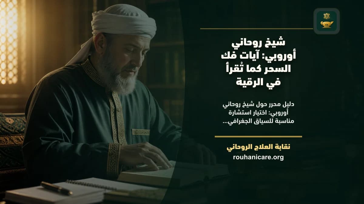 شيخ روحاني أوروبي: كيف تختار استشارة روحانية بخصوصية؟