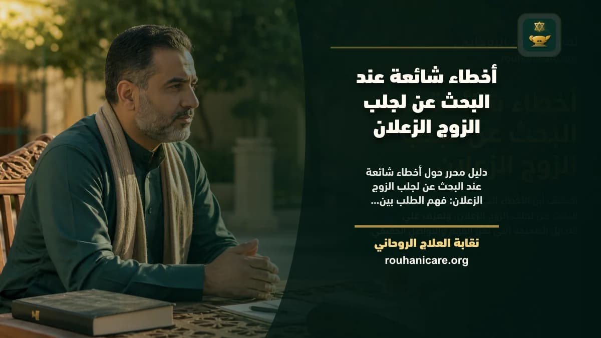 لجلب الزوج الزعلان: استشارة روحانية للصلح والسكينة